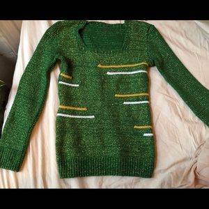 Vintage metallic knit sweater/shirt